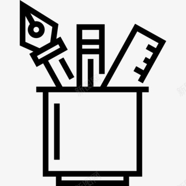 铅笔盒创意工艺18直线型图标图标
