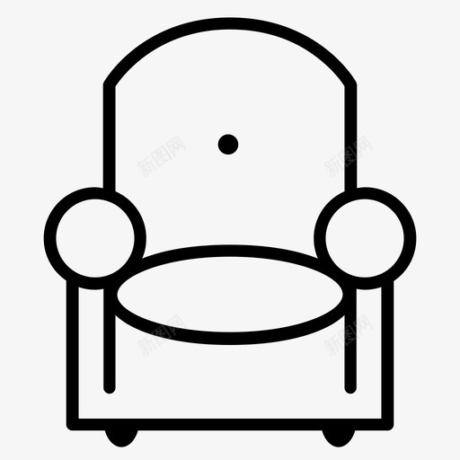 经典扶手椅安乐椅浮雕图标svg_新图网 https://ixintu.com 安乐椅 家具 浮雕 经典扶手椅