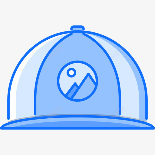 帽子品牌3蓝色图标svg_新图网 https://ixintu.com 品牌3 帽子 蓝色