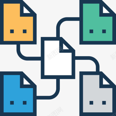 文件网页和开发12线颜色图标图标