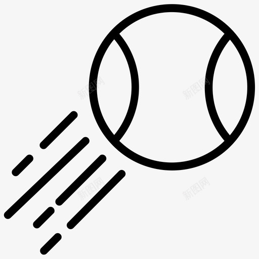 网球棒球板球图标svg_新图网 https://ixintu.com 板球 棒球 网球 网球元素线图标 网球配件 运动球