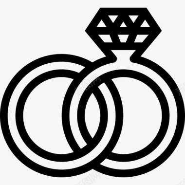 结婚戒指杂项8直线型图标图标