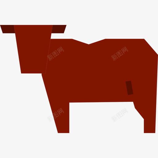 牛动物和食物3平的图标svg_新图网 https://ixintu.com 动物和食物3 平的 牛
