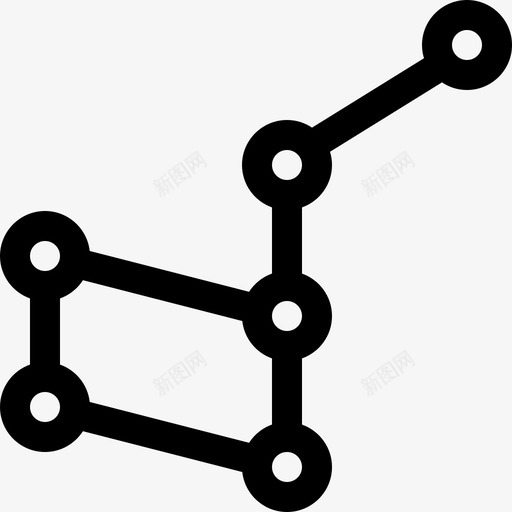 北极3星座直线形图标svg_新图网 https://ixintu.com 北极3星座 直线形