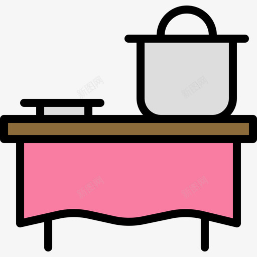 餐桌食物87线性颜色图标svg_新图网 https://ixintu.com 线性颜色 食物87 餐桌