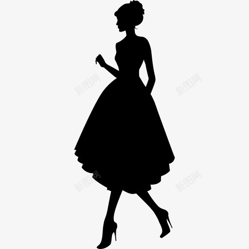 淑女svg_新图网 https://ixintu.com 淑女
