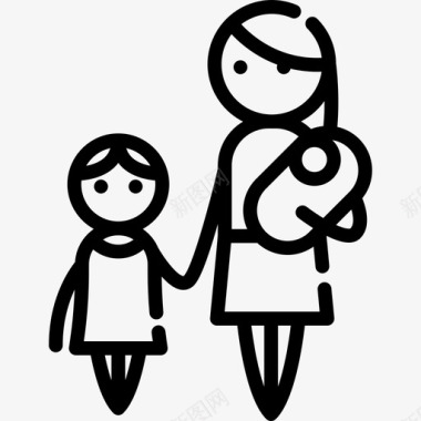 家庭母亲节4直系图标图标