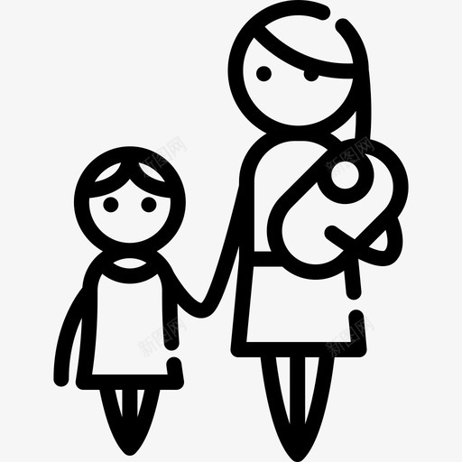 家庭母亲节4直系图标svg_新图网 https://ixintu.com 家庭 母亲节4 直系