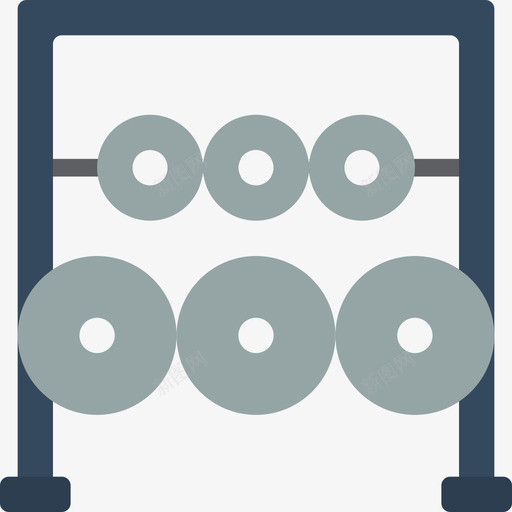 重量健身器材15扁平图标svg_新图网 https://ixintu.com 健身器材15 扁平 重量