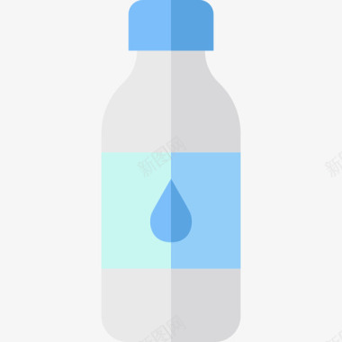 水健康生活方式6平坦图标图标