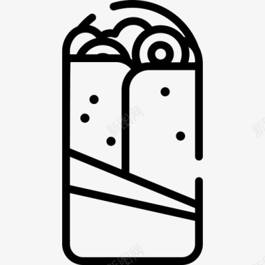 烤肉串食物85直系图标图标