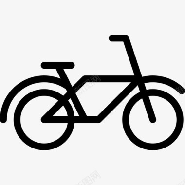 自行车旅行52直线型图标图标