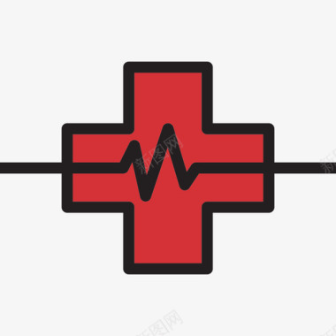 医疗保健医疗87线性颜色图标图标