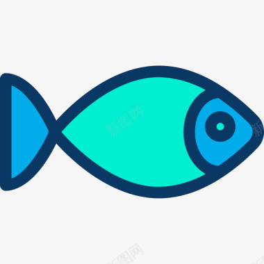 鱼杂类32线色图标图标