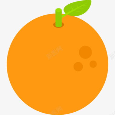 橙色食物36扁平图标图标