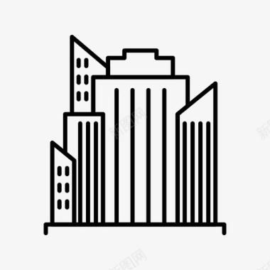 城市建筑建筑环境图标图标