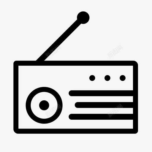 收音机音频音乐图标svg_新图网 https://ixintu.com attena soundaudio 声音 收音机 歌曲 调音 谈话 音乐 音量 音频