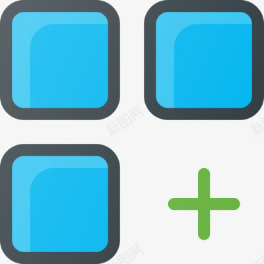 添加应用程序windows2线性颜色图标图标