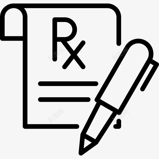 处方药房12线性图标svg_新图网 https://ixintu.com 处方 线性 药房12
