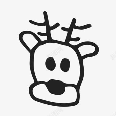 鲁道夫圣诞节鹿图标图标