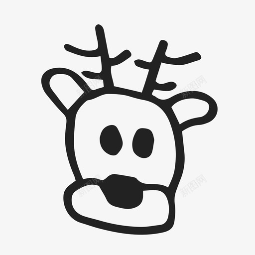 鲁道夫圣诞节鹿图标svg_新图网 https://ixintu.com 假日 圣诞节 驯鹿 鲁道夫 鹿