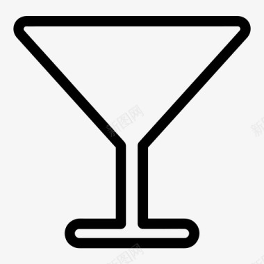 酒吧玻璃杯酒精饮料图标图标