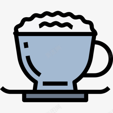 浓缩咖啡食品和饮料2线性颜色图标图标