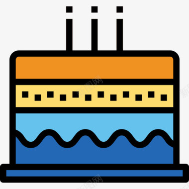 生日蛋糕生日派对正色图标图标