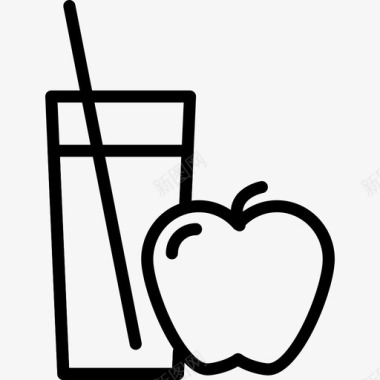 果汁健身41直线型图标图标