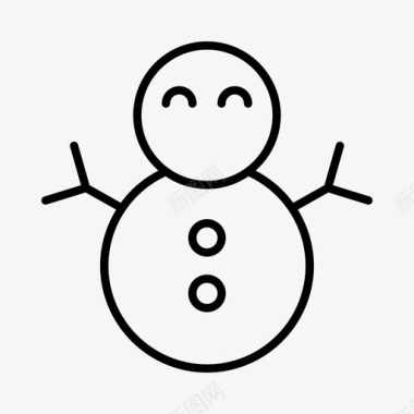 雪人圣诞节节日季节图标图标