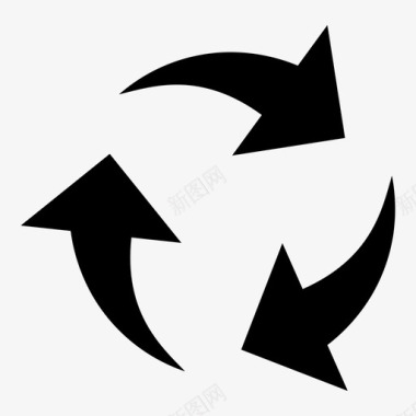 回收循环旋转图标图标