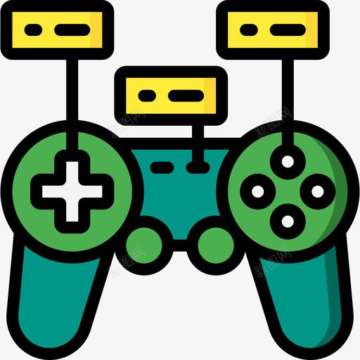 Gamepad游戏开发5线性颜色图标svg_新图网 https://ixintu.com Gamepad 游戏开发5 线性颜色