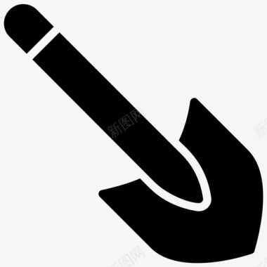 铁锹挖掘铲园艺工具图标图标