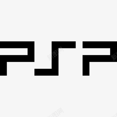 Psp视频游戏徽标5线性图标图标