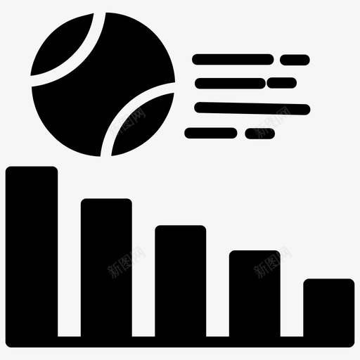 运动图分析条形图图标svg_新图网 https://ixintu.com 分析 条形图 网球元素字形图标 运动分析 运动图