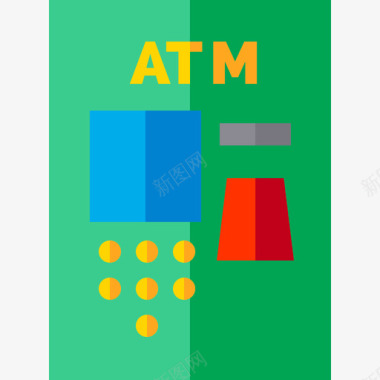 自动取款机银行存款单位图标图标