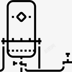 工业氧气氧气工业33线性图标高清图片