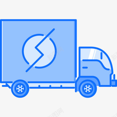 卡车运输56蓝色图标图标