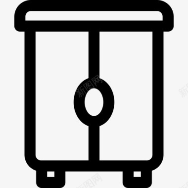橱柜家具20线性图标图标