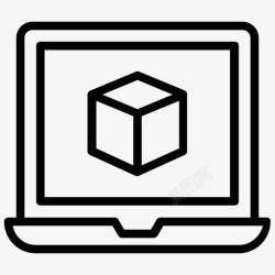 抽象工程三维技术抽象技术几何形状图标高清图片