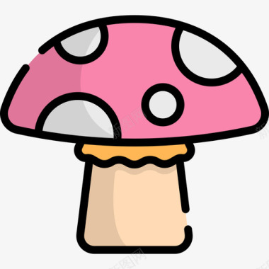 蘑菇弹簧32线形颜色图标图标