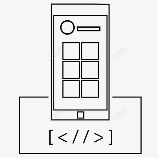 移动社交手机图标svg_新图网 https://ixintu.com 图片 帖子 手机 数字网络 社交媒体 移动社交 网站