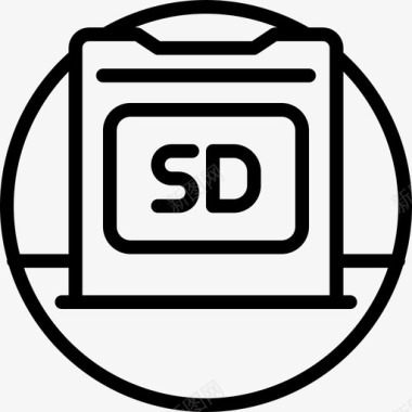 Sd卡essentials30线性图标图标