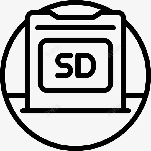 Sd卡essentials30线性图标svg_新图网 https://ixintu.com Sd卡 essentials30 线性