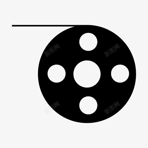 视频卷电影院电影图标svg_新图网 https://ixintu.com ui字形 web 电影 电影院 营销 视频卷