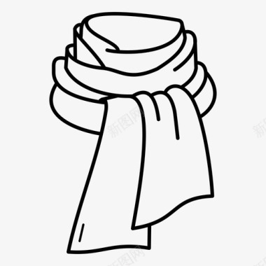 围巾领巾头巾图标图标