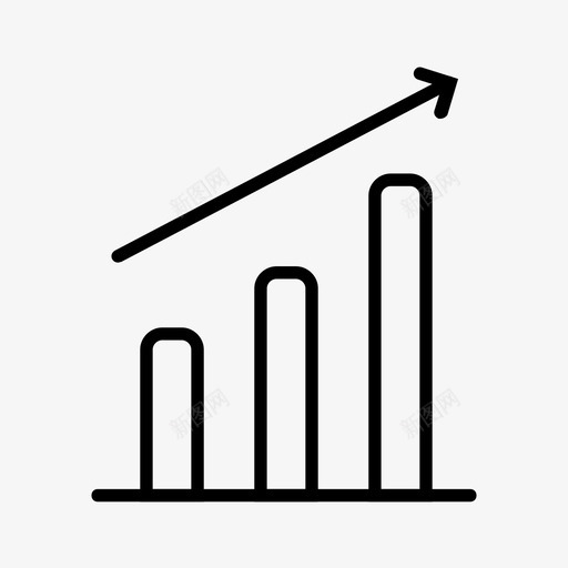 箭头商业图形图标svg_新图网 https://ixintu.com 商业 图形 增长 箭头 统计