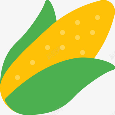 玉米食品89扁平图标图标
