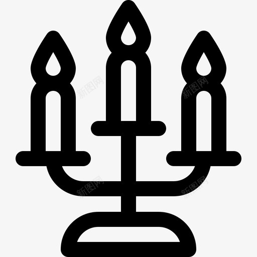 蜡烛家装4线状图标svg_新图网 https://ixintu.com 家装4 线状 蜡烛