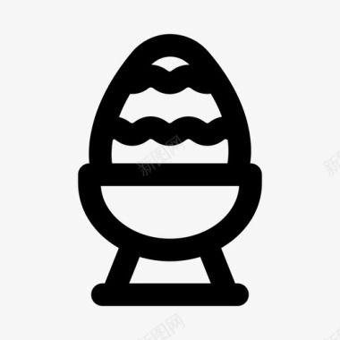 鸡蛋基督教复活节图标图标